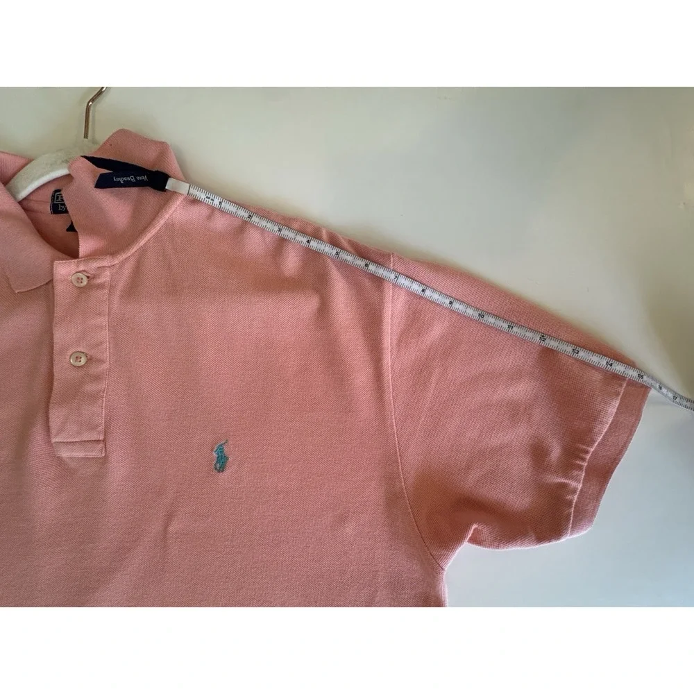 Polo By Ralph Lauren Polo Shirt Men's Coral Polo Turquoise Pony SZ Medium